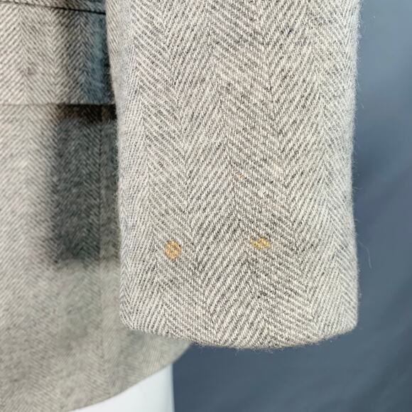 RALPH LAUREN Size 38 Regular Grey Light Grey Herringbone Camel Hair Sport Coat - Picture 6 of 10
